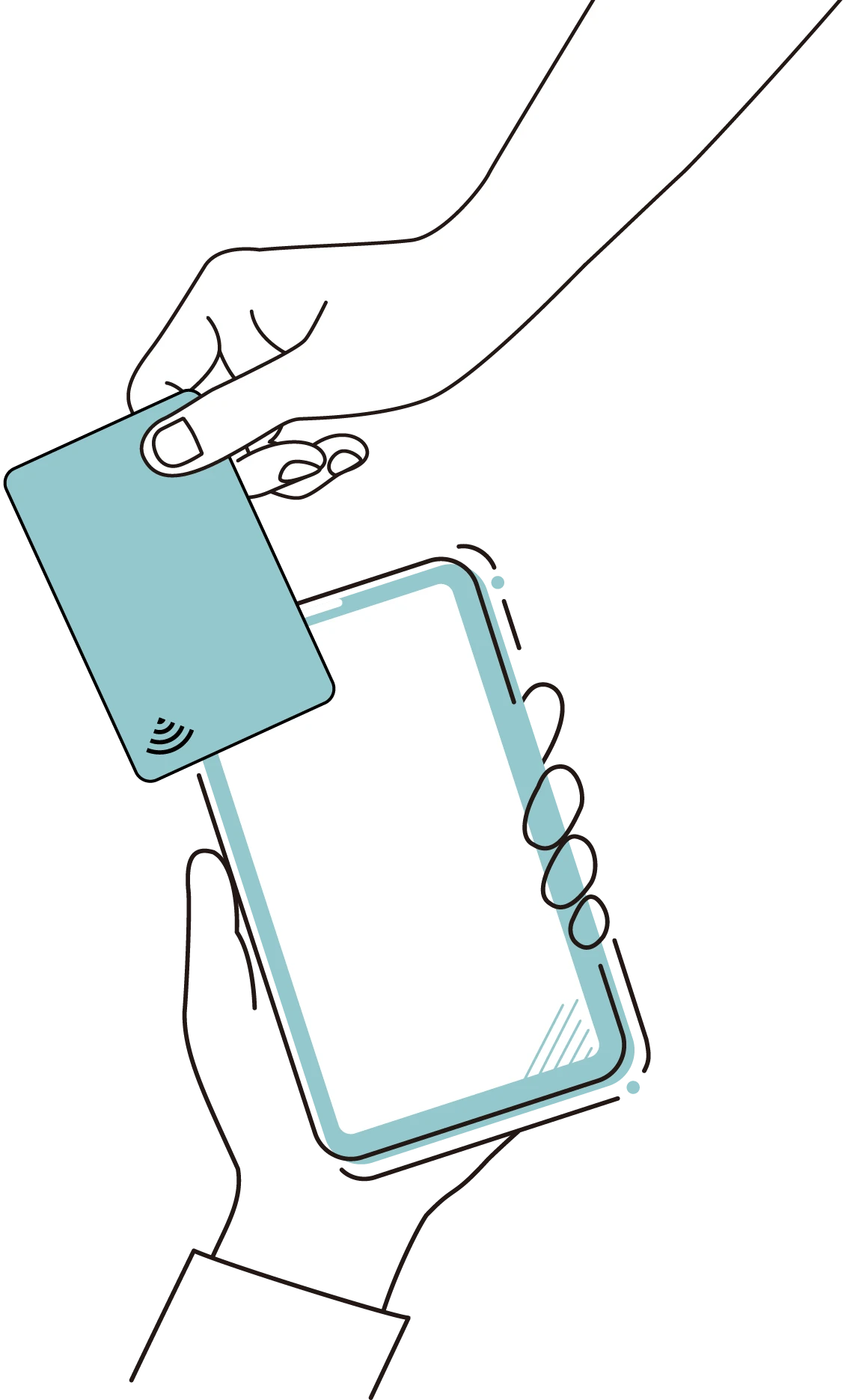 スマホにかざす名刺交換